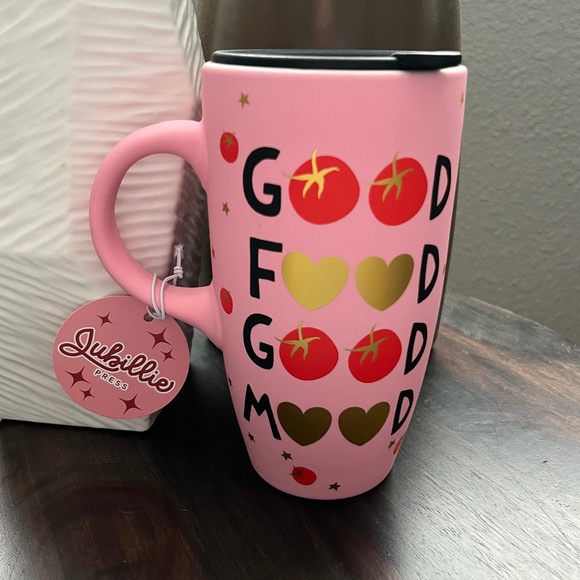 Jubillie Press Other - Jubillie Pink Ceramic Travel Mug  NWT
